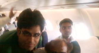 Spotted: Rajnikanth on a flight