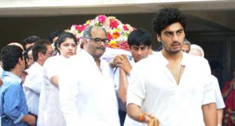 PIX: Bollywood attends Boney Kapoor's ex-wife's funeral