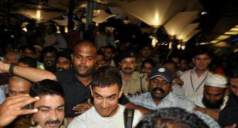 PIX: Aamir Khan returns from Haj pilgrimage