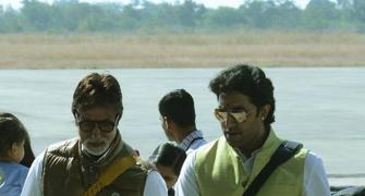 PIX: Bachchans attend family wedding in Bhopal
