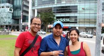 Spotted: Mika Singh in Singapore