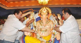 PIX: Ganpati celebrations at R K Studios