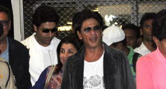 Spotted: Shah Rukh, Farah Khan return from Dubai