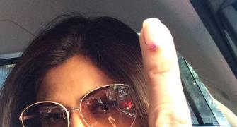 PIX: Shilpa Shetty, Anushka Sharma, Madhavan cast their vote
