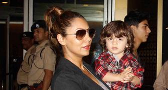 PIX: Shah Rukh and family, Shabana Azmi at the airport