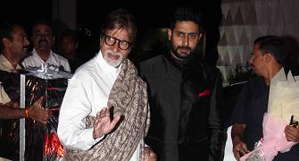 PIX: Bachchans, Varun, Sonakshi mingle at a wedding reception