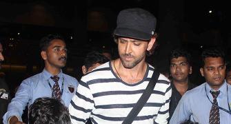 Spotted: Hrithik Roshan and sons at the Mumbai airport