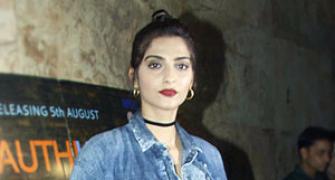 PIX: Sonam Kapoor, Vicky Kaushal watch a Punjabi film