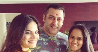 PIX: Salman celebrates Raksha Bandhan with sisters
