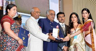 Boney, Jahnvi, Khushi accept Sridevi's National Award