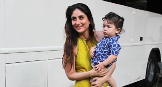 Taimur surprises mommy at work