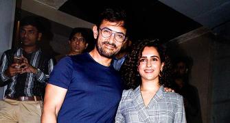 PIX: Aamir's movie date with Sanya Malhotra