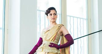 Cannes: Kangana gives the sari a hot twist!