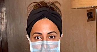 Video: Hina Khan shows how to wear the mask correctly