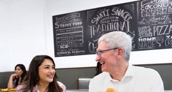 When Madhuri Ate Vada Pav With Tim Cook