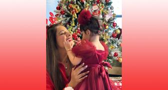 Bipasha's Cute Christmas Moment With Devi