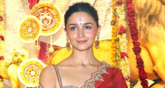 Alia Joins Kajol-Rani At Durga Puja