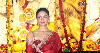 Alia Joins Kajol-Rani At Durga Puja