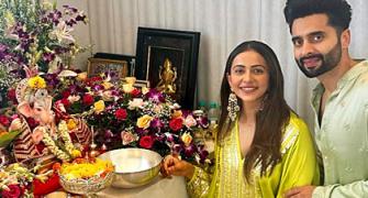 Rakul-Jackky's First Ganpati