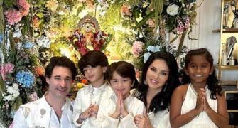 Sunny Leone Welcomes Ganpati Home