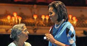 When Michelle towered over PM's wife