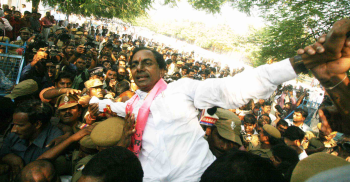 Violent protests in Andhra over KCR's arrest