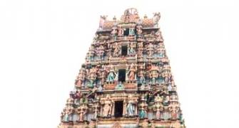 Malaysia's oldest Hindu temple on a postage stamp