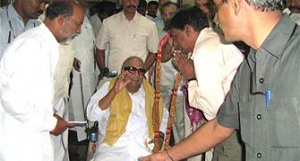 Karunanidhi on firefighting mission in Delhi