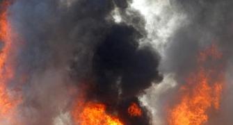Government buildings burn on Eid in Srinagar