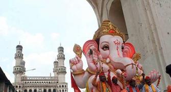 Hindus, Muslims bid adieu to Ganesh in Hyderabad