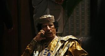 In PIX: When Gaddafi embarrassed India