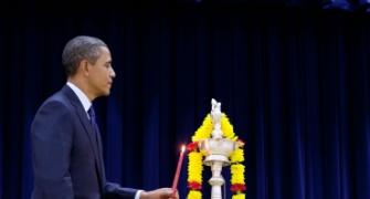 Obama continues Diwali tradition, lights diya at White House