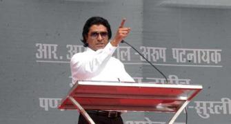 Pix: At Mumbai rally, Raj asks RR Patil, top cop to quit