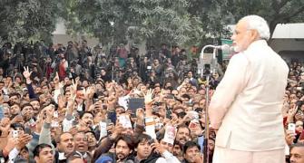 PHOTOS: Narendra Modi gets resounding welcome in Delhi