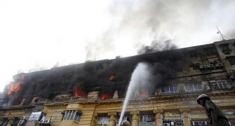 No one hurt in fire at Kolkata's Park Street building