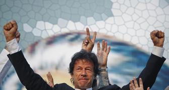 Imran Khan takes guard for Pakistan