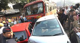 PIX: Bus driver runs amok in Pune; 9 killed, 27 injured