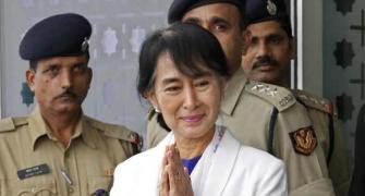 Suu Kyi in India after 40 years, to meet PM today