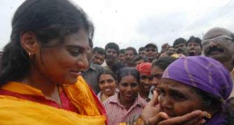 PHOTOS: Sharmila smiles her way into Andhra's hearts