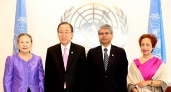 New Indian envoy to UN meets Ban Ki Moon