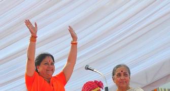 IN PHOTOS: BJP stalwarts attend Raje's grand swearing-in