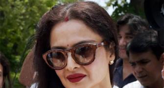 Pictures: Rekha makes 'guest' appearance in Rajya Sabha