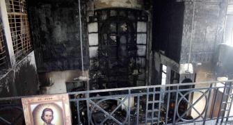 Delhi church blaze sparks protest outside police HQ; govt appoints SIT