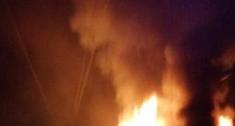 Photos: Mumbai-Dehradun Express catches fire, 9 killed