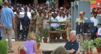 Was Clinton's UP village visit just a fund raising exercise?