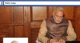 PMO India Facebook page gets over a million 'likes' in 4 days