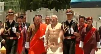 PHOTOS: PM Modi touches down in Bhutan