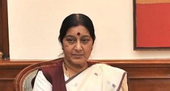 Sushma Swaraj arrives in Dhaka
