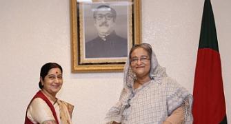Sari diplomacy: Sushma gifts silk sari to Hasina