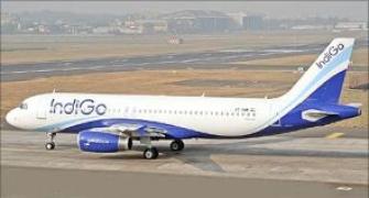 Indigo plane catches fire after landing, no one hurt